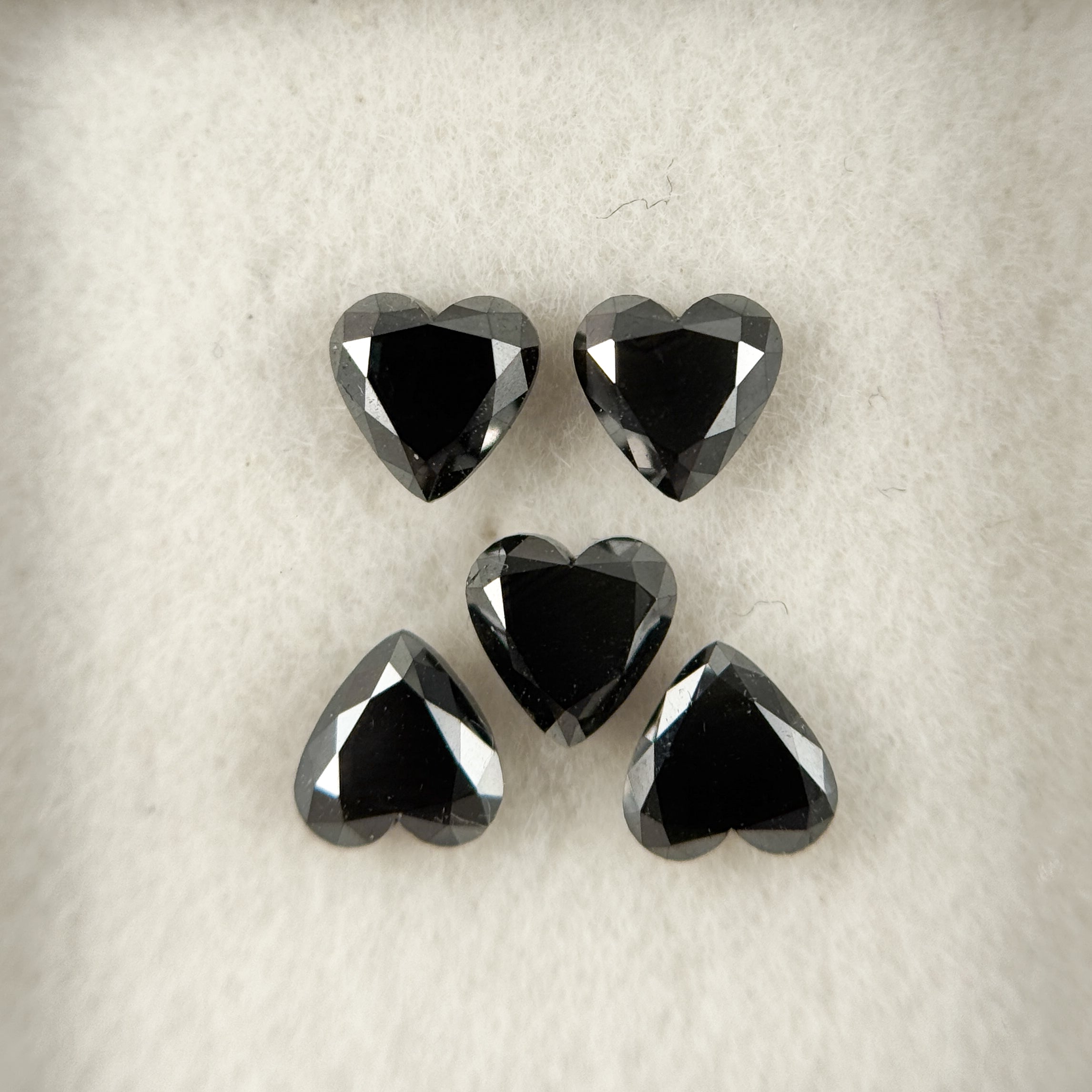 5 MM Heart Brilliant Cut Black Natural Fancy Diamond