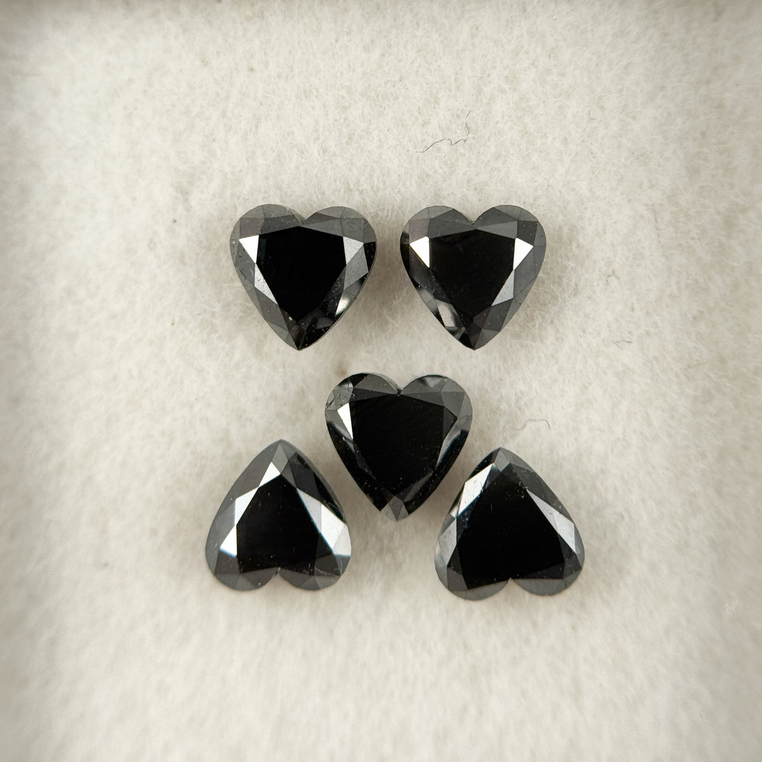 5 MM Heart Brilliant Cut Black Natural Fancy Diamond