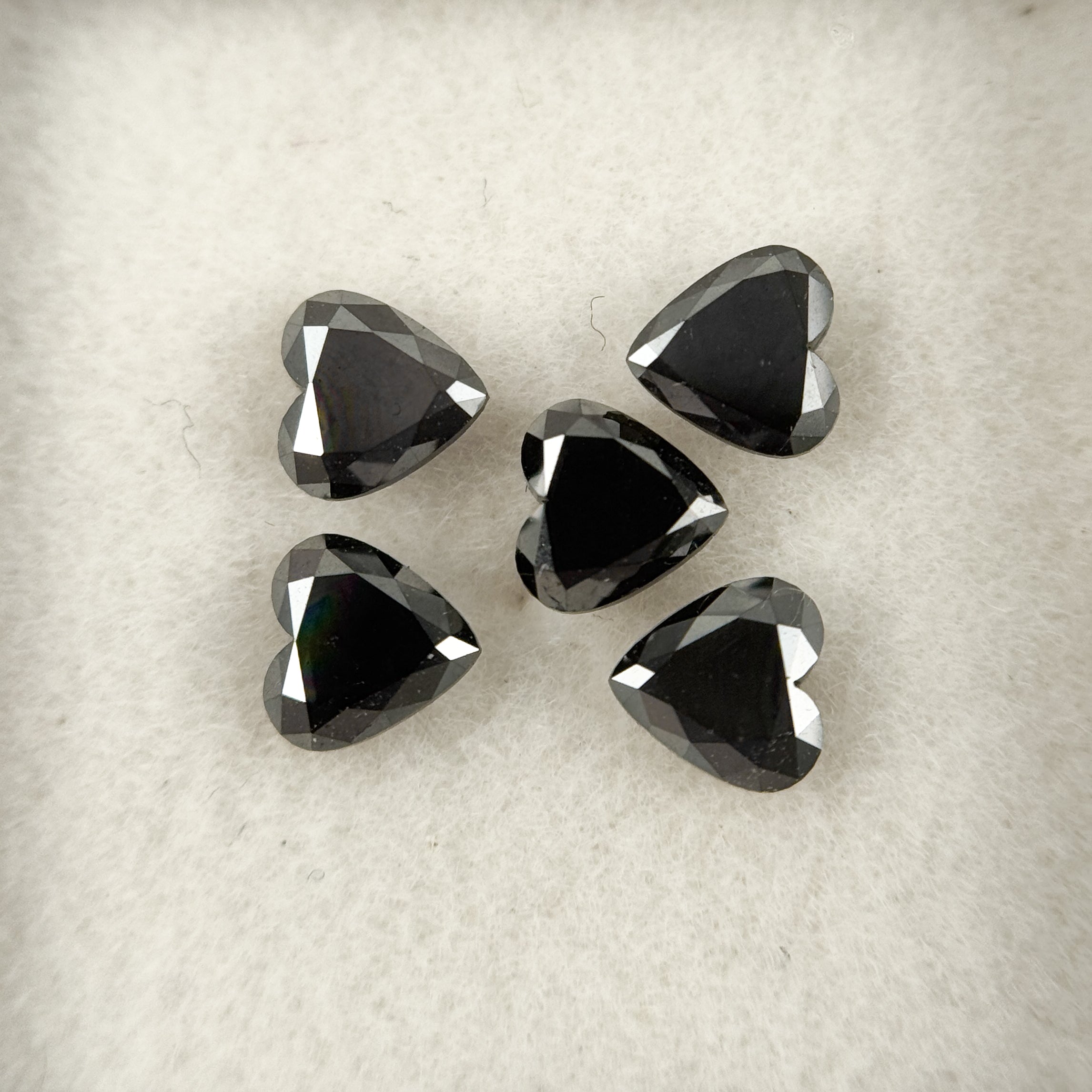 5 MM Heart Brilliant Cut Black Natural Fancy Diamond
