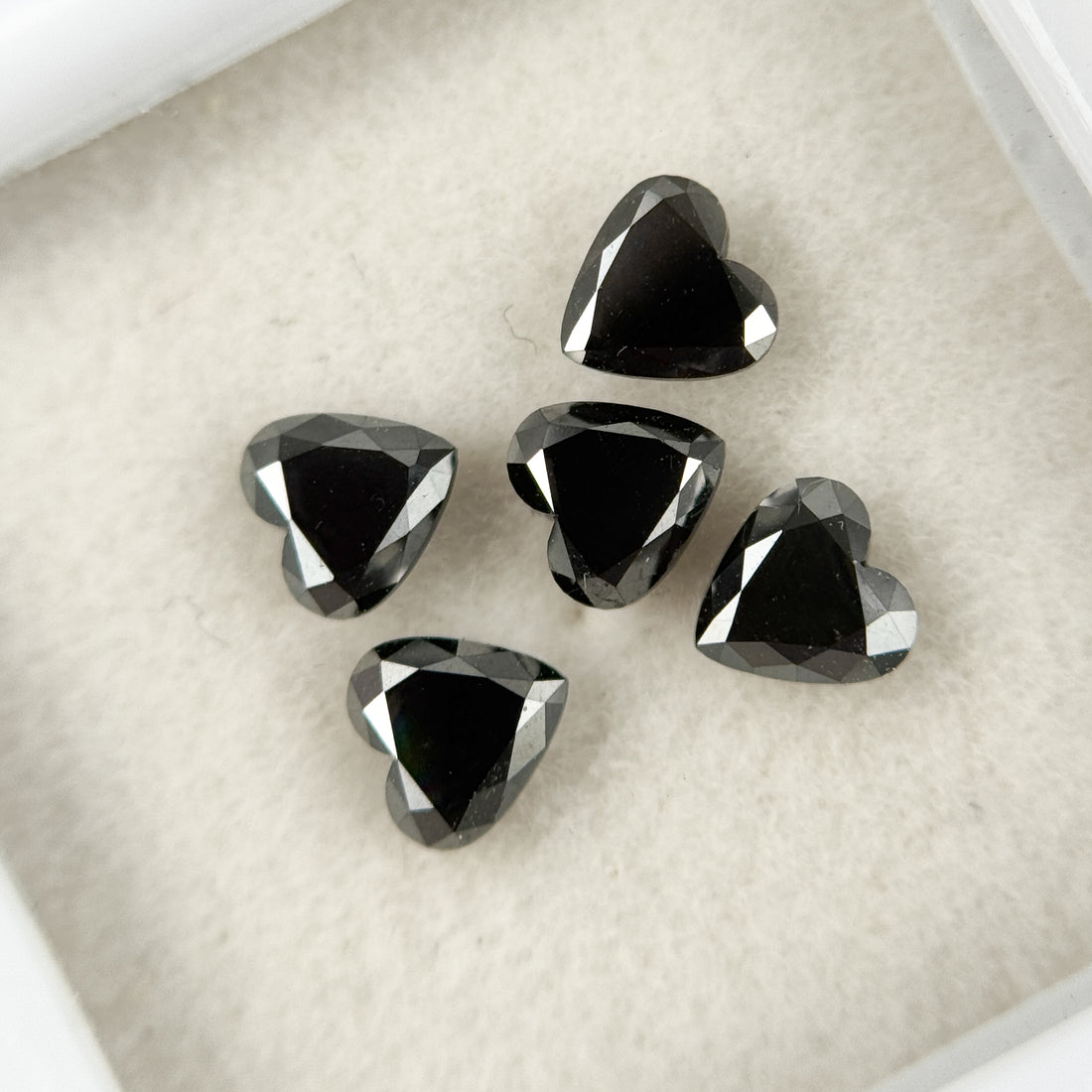 5 MM Heart Brilliant Cut Black Natural Fancy Diamond