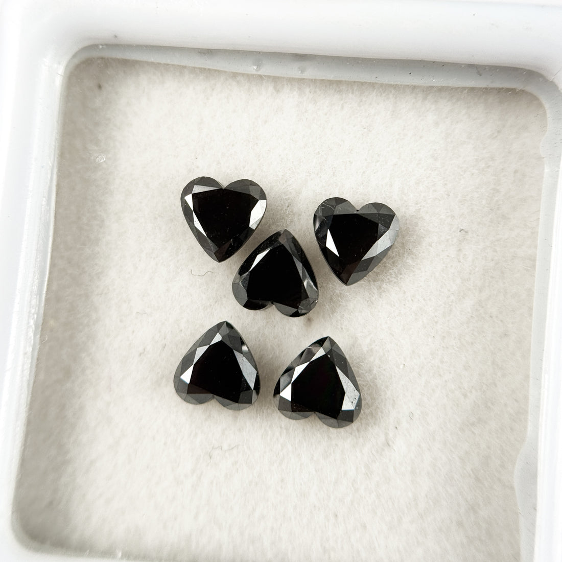 4 MM Heart Brilliant Cut Black Natural Fancy Diamond