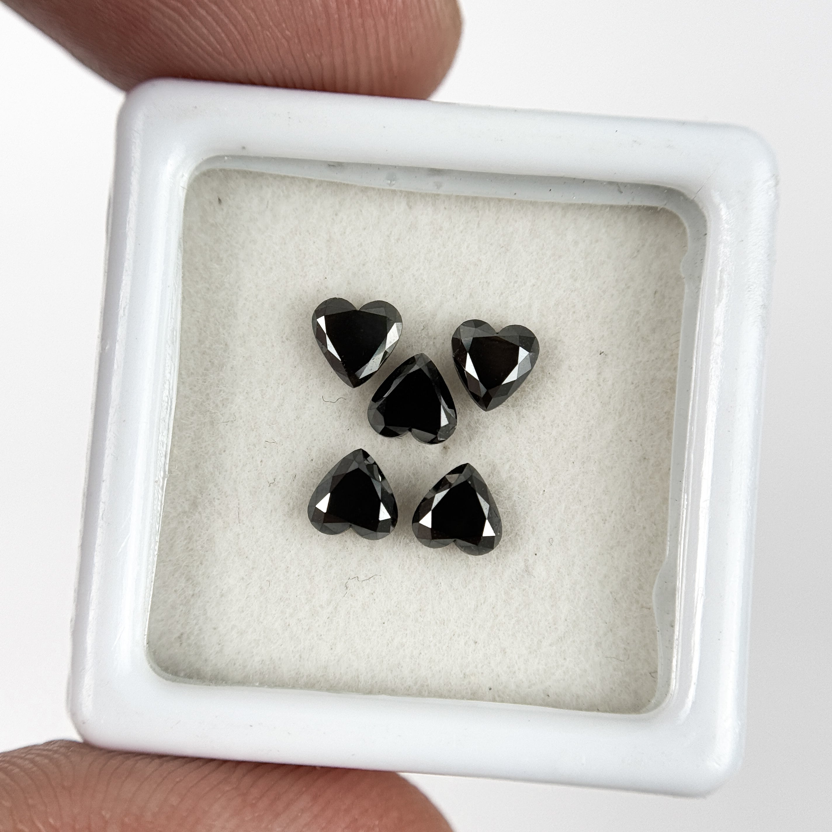 3 MM Heart Brilliant Cut Black Natural Fancy Diamond