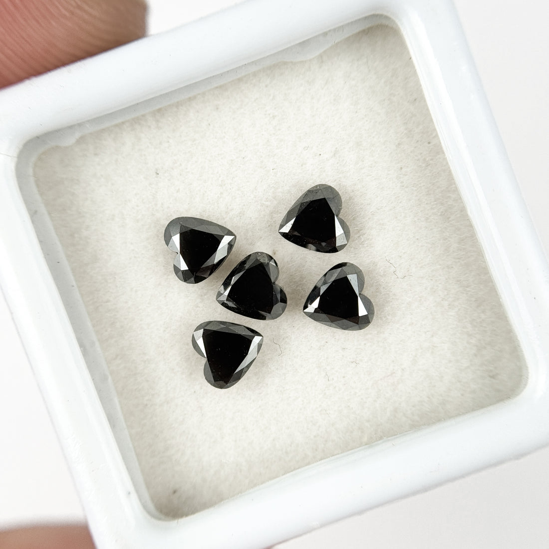 3 MM Heart Brilliant Cut Black Natural Fancy Diamond