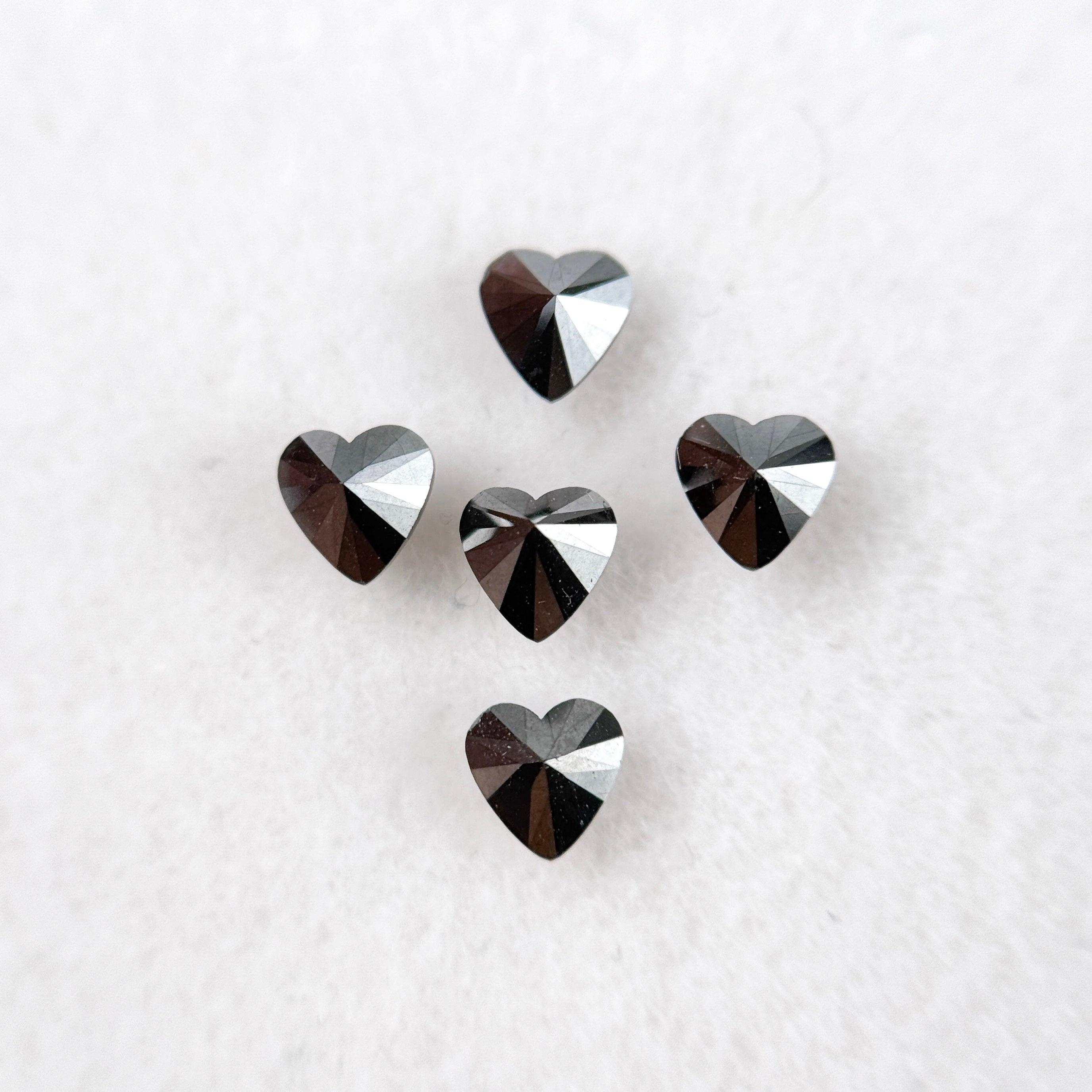 3.5 MM Heart Brilliant Cut Black Natural Fancy Diamond