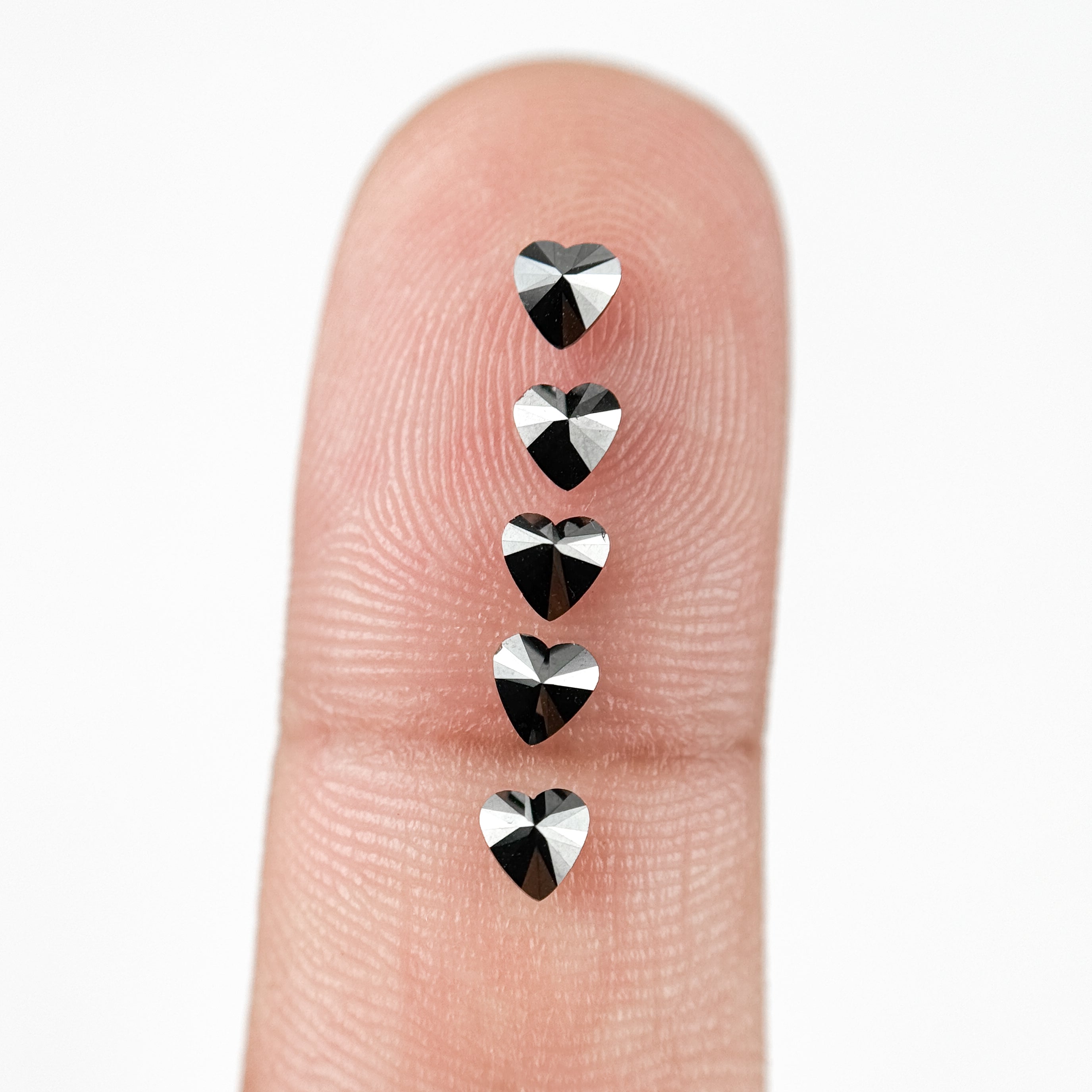 3.5 MM Heart Brilliant Cut Black Natural Fancy Diamond