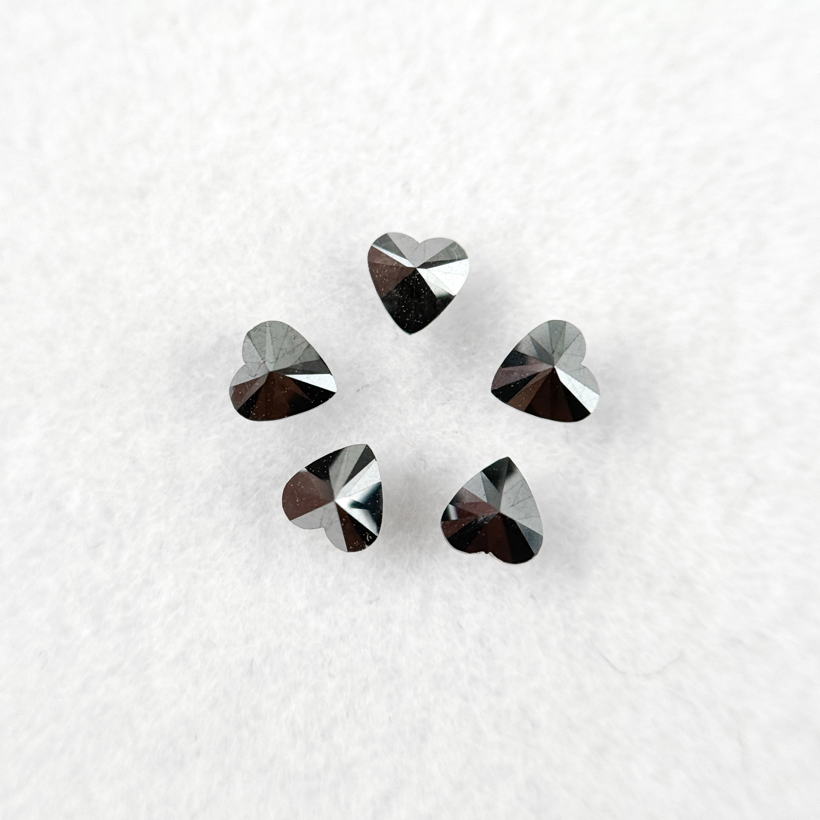 3 MM Heart Brilliant Cut Black Natural Fancy Diamond