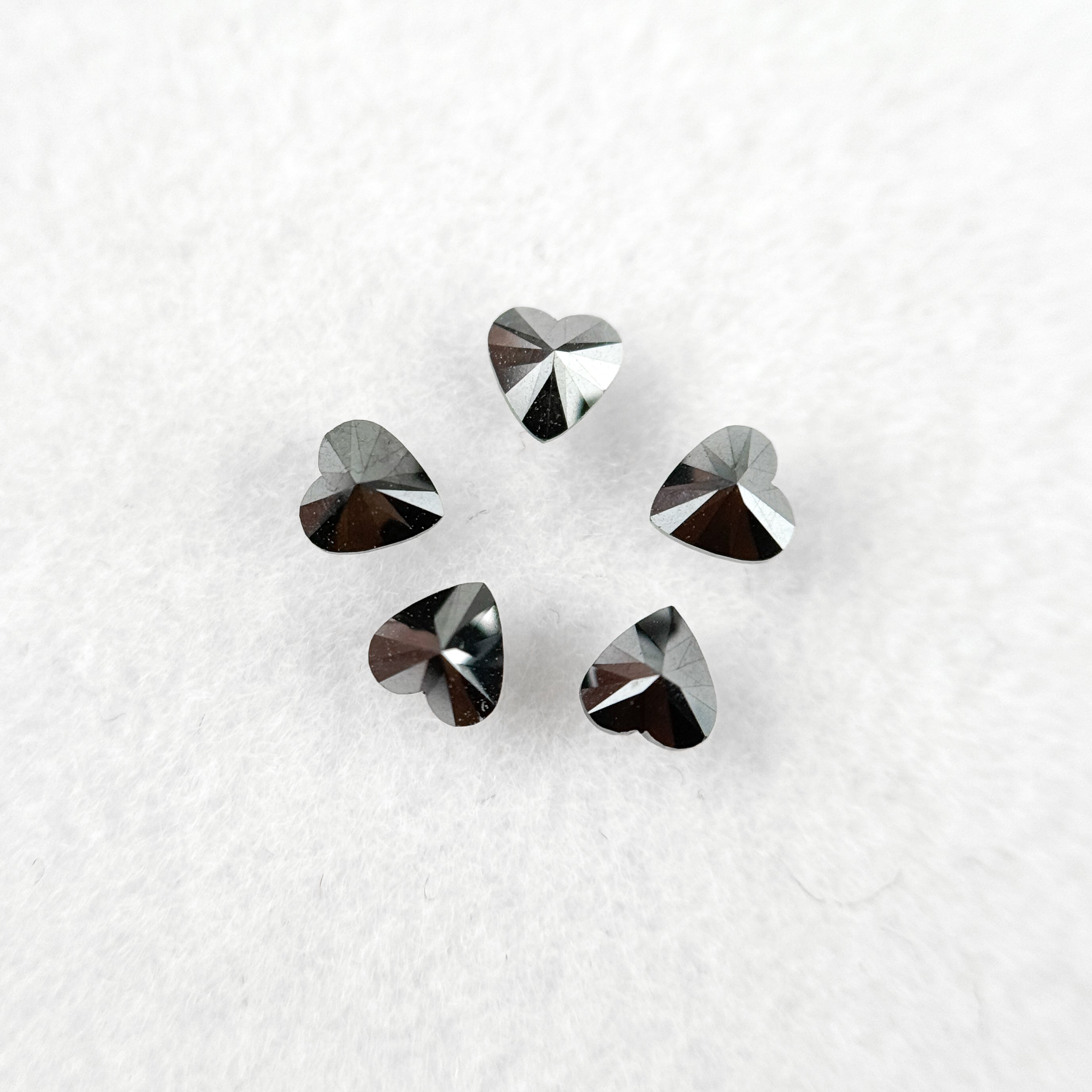 3 MM Heart Brilliant Cut Black Natural Fancy Diamond