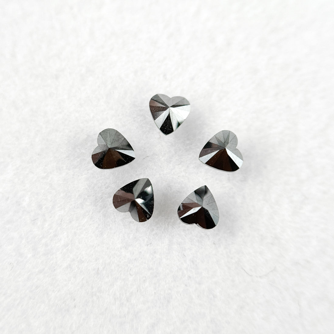 3 MM Heart Brilliant Cut Black Natural Fancy Diamond