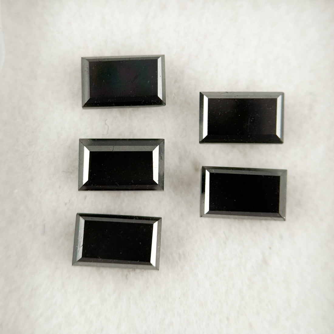 5 X 3 MM Baguette Rose Cut Black Natural Fancy Diamond