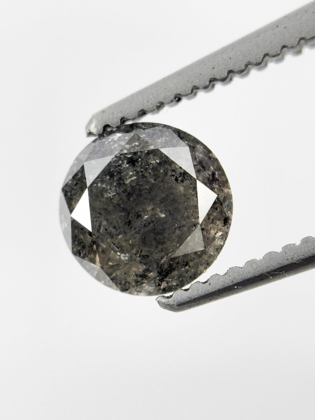 0.78 Ct Round Brilliant Cut Grey Natural Minimalist Diamond
