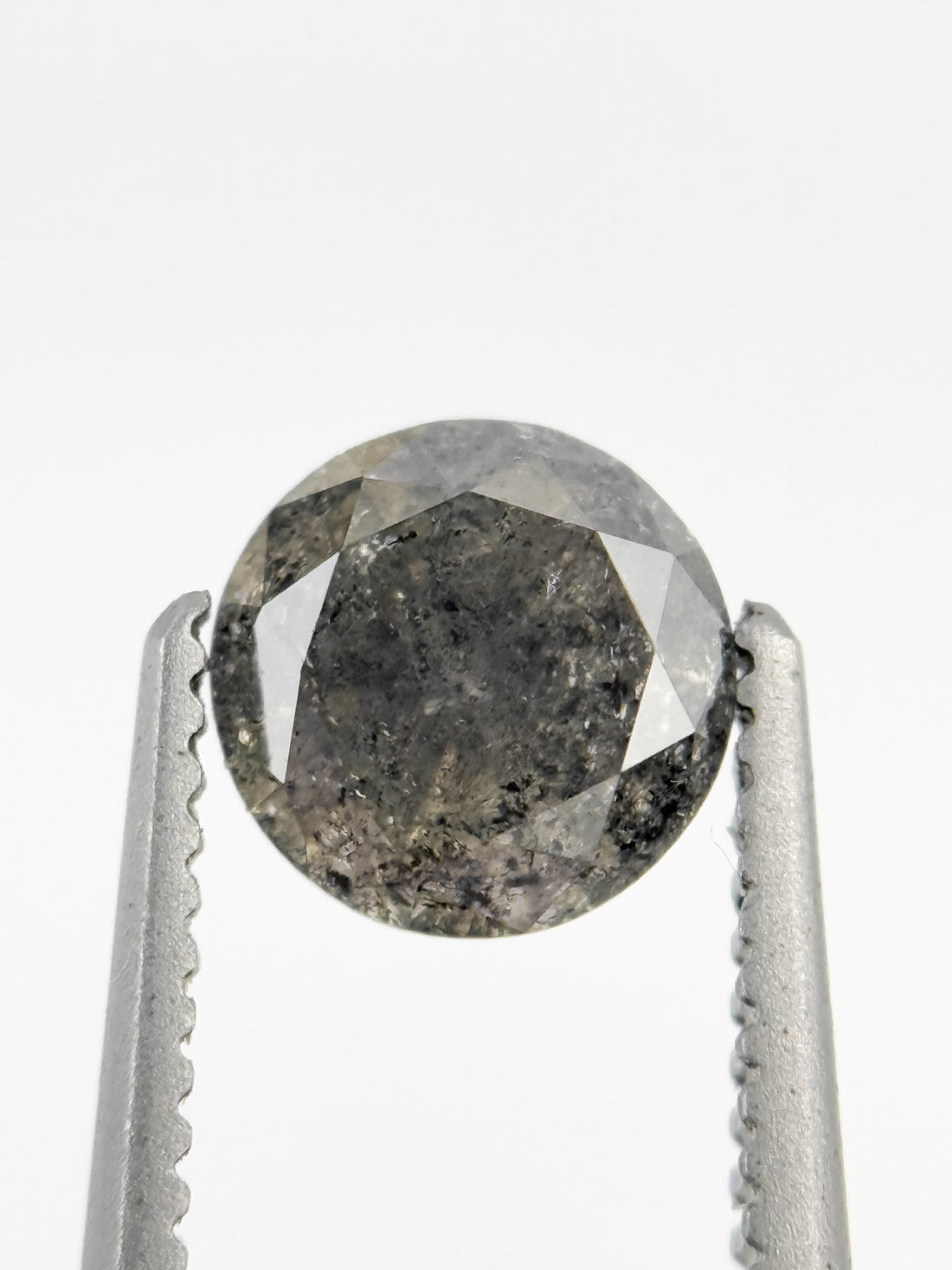 0.78 Ct Round Brilliant Cut Grey Natural Minimalist Diamond