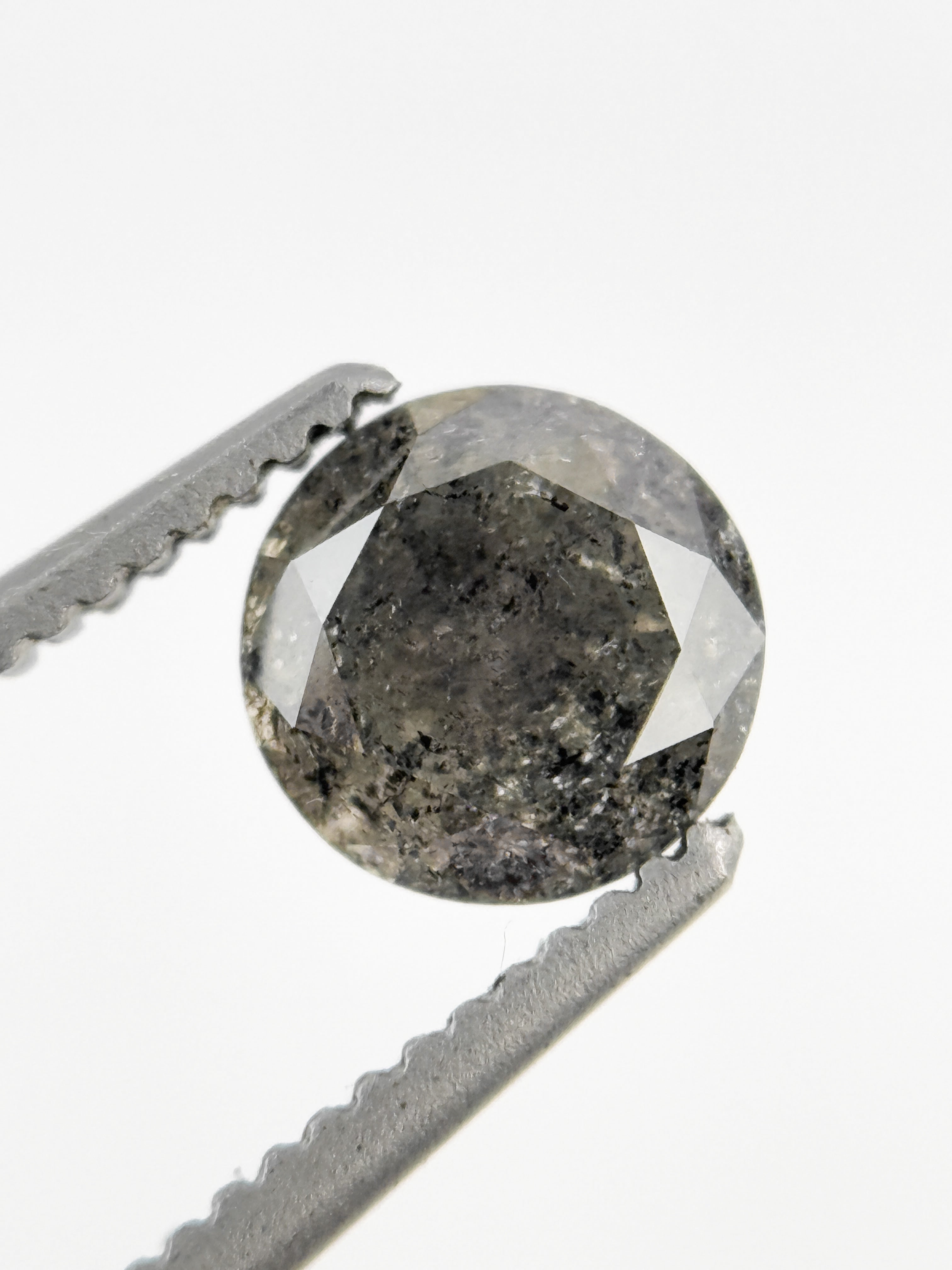 0.78 Ct Round Brilliant Cut Grey Natural Minimalist Diamond