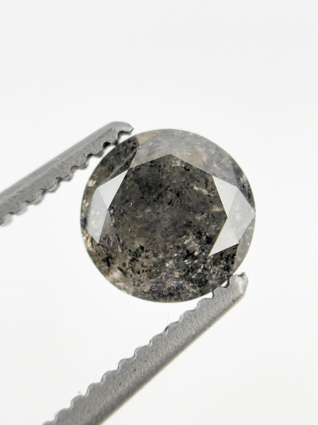 0.78 Ct Round Brilliant Cut Grey Natural Minimalist Diamond