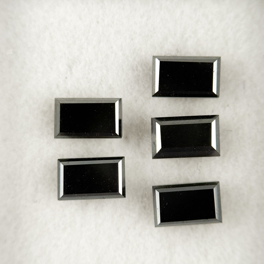 5 X 3 MM Baguette Rose Cut Black Natural Fancy Diamond