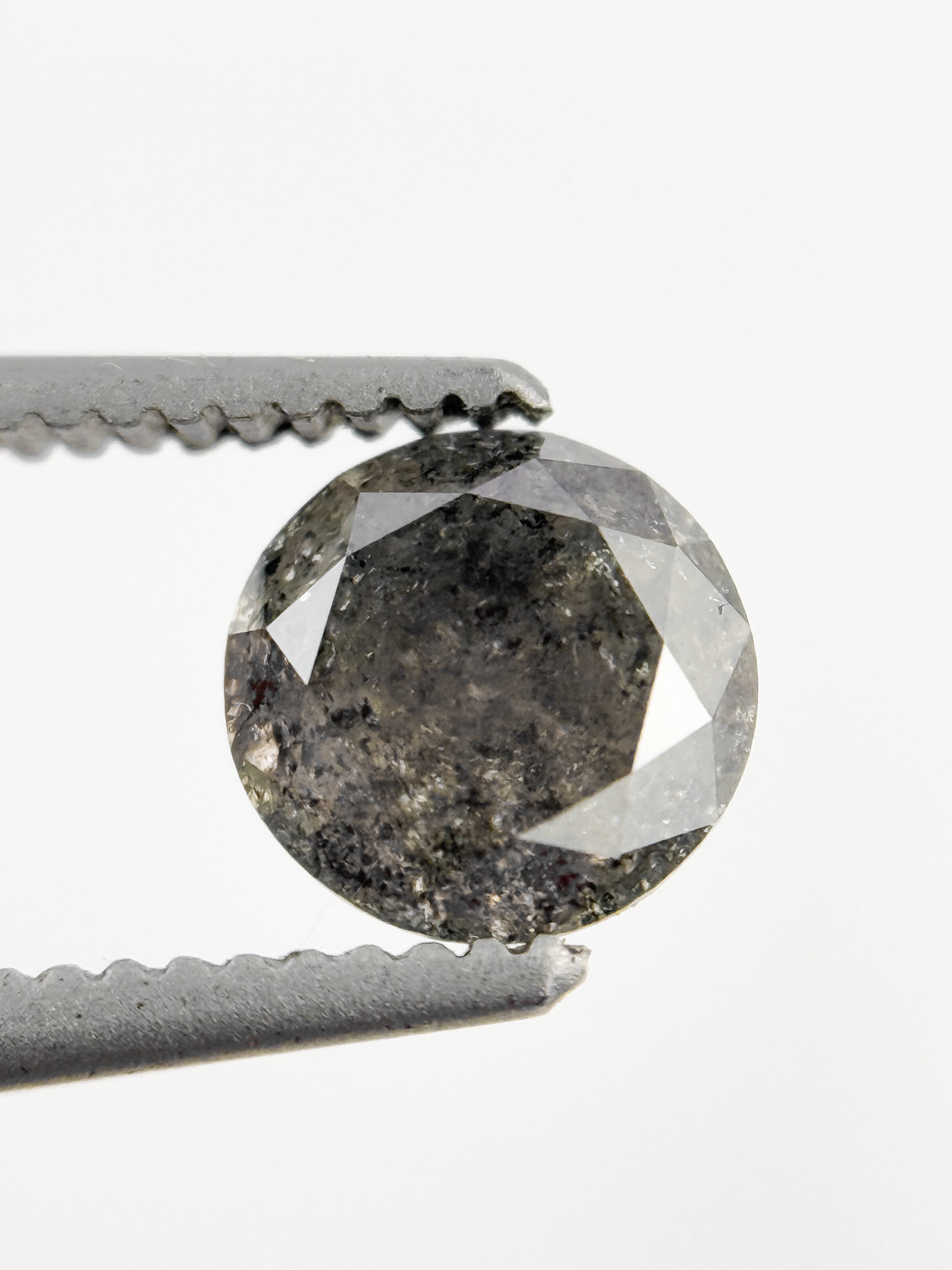 0.78 Ct Round Brilliant Cut Grey Natural Minimalist Diamond