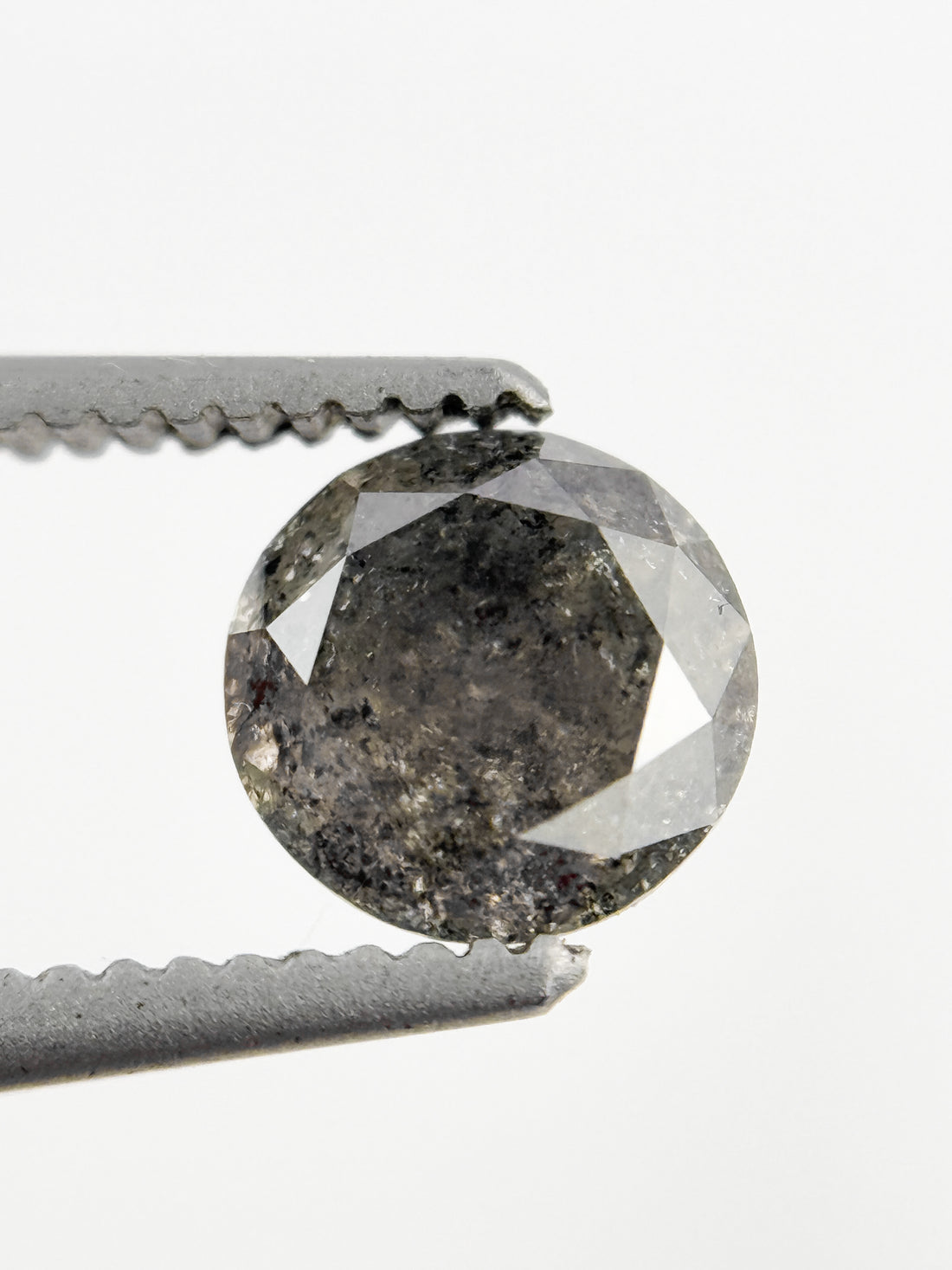 0.78 Ct Round Brilliant Cut Grey Natural Minimalist Diamond