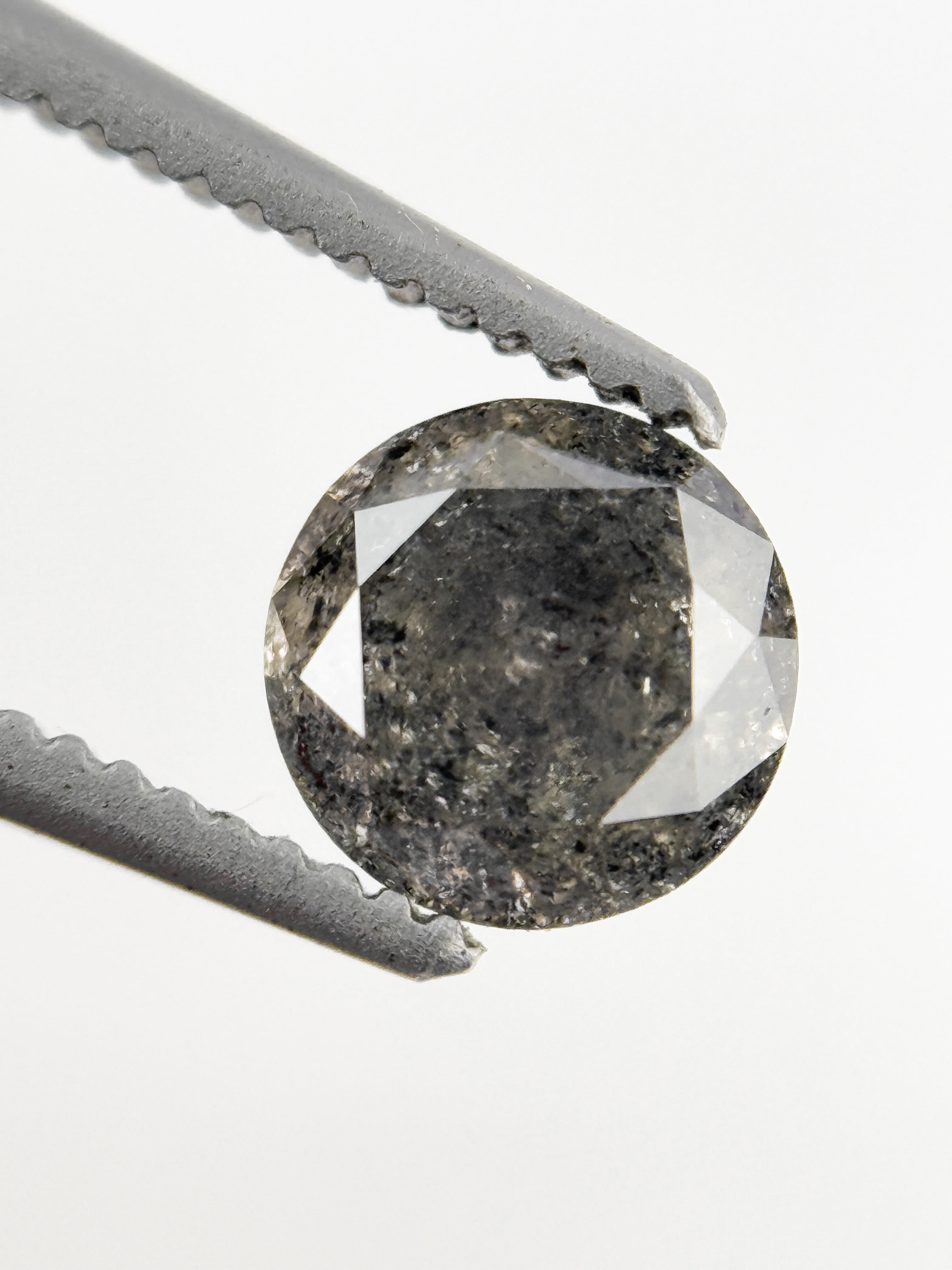 0.78 Ct Round Brilliant Cut Grey Natural Minimalist Diamond