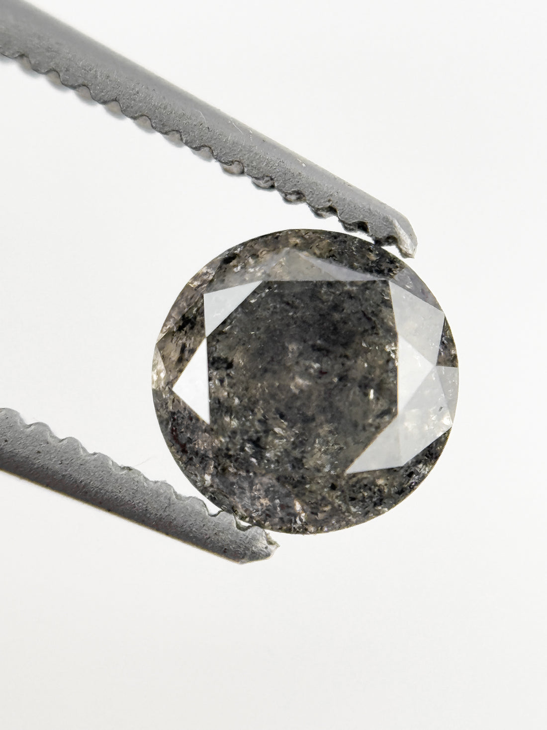 0.78 Ct Round Brilliant Cut Grey Natural Minimalist Diamond