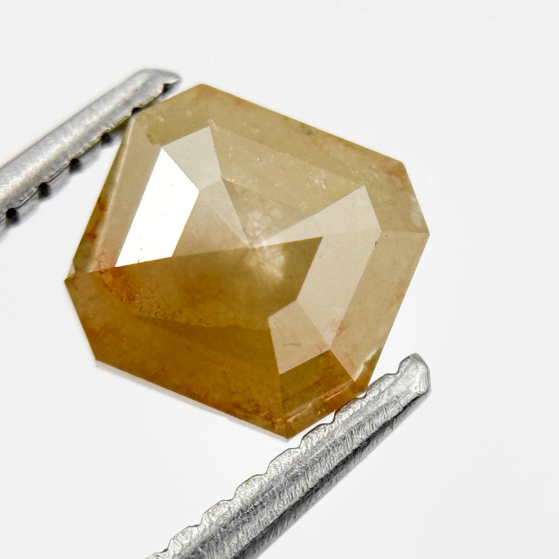 1.33 Ct Emerald Rose Cut Yellow Natural Salt and Pepper Diamond