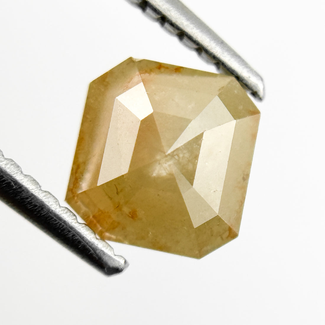 1.33 Ct Emerald Rose Cut Yellow Natural Salt and Pepper Diamond