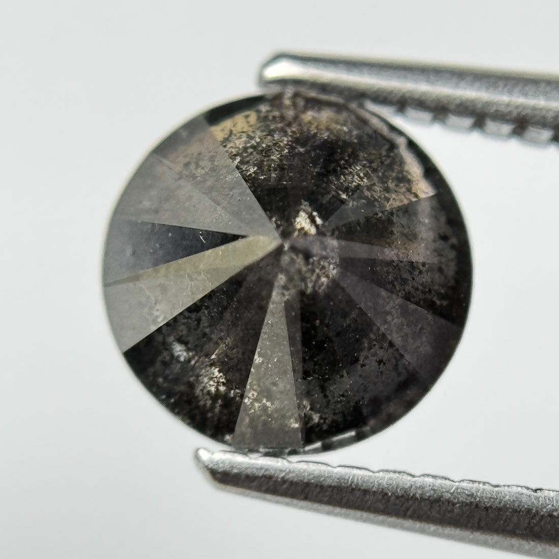 1.77 Ct Round Brilliant Cut Grey Natural Salt and Pepper Diamond