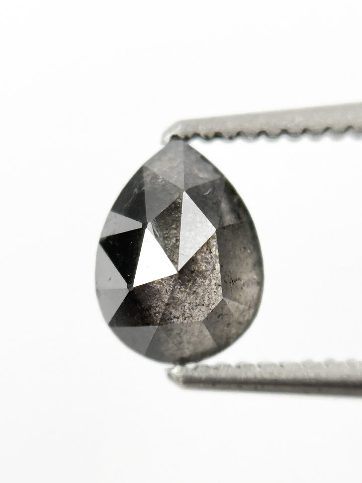 0.75 Ct Pear Rose Cut Grey Natural Minimalist Diamond
