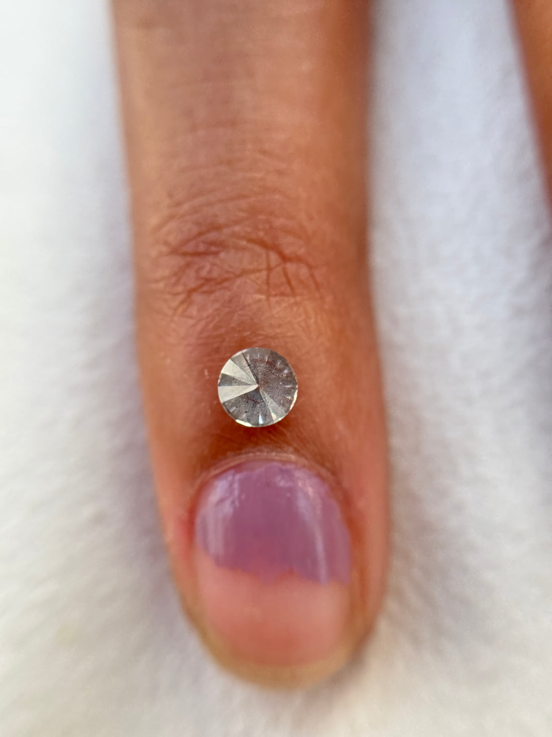 0.39 Ct Round Brilliant Cut Grey Natural Salt and Pepper Diamond