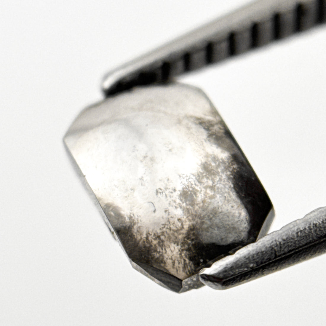 0.94 Ct Emerald Rose Cut Grey Natural Minimalist Diamond