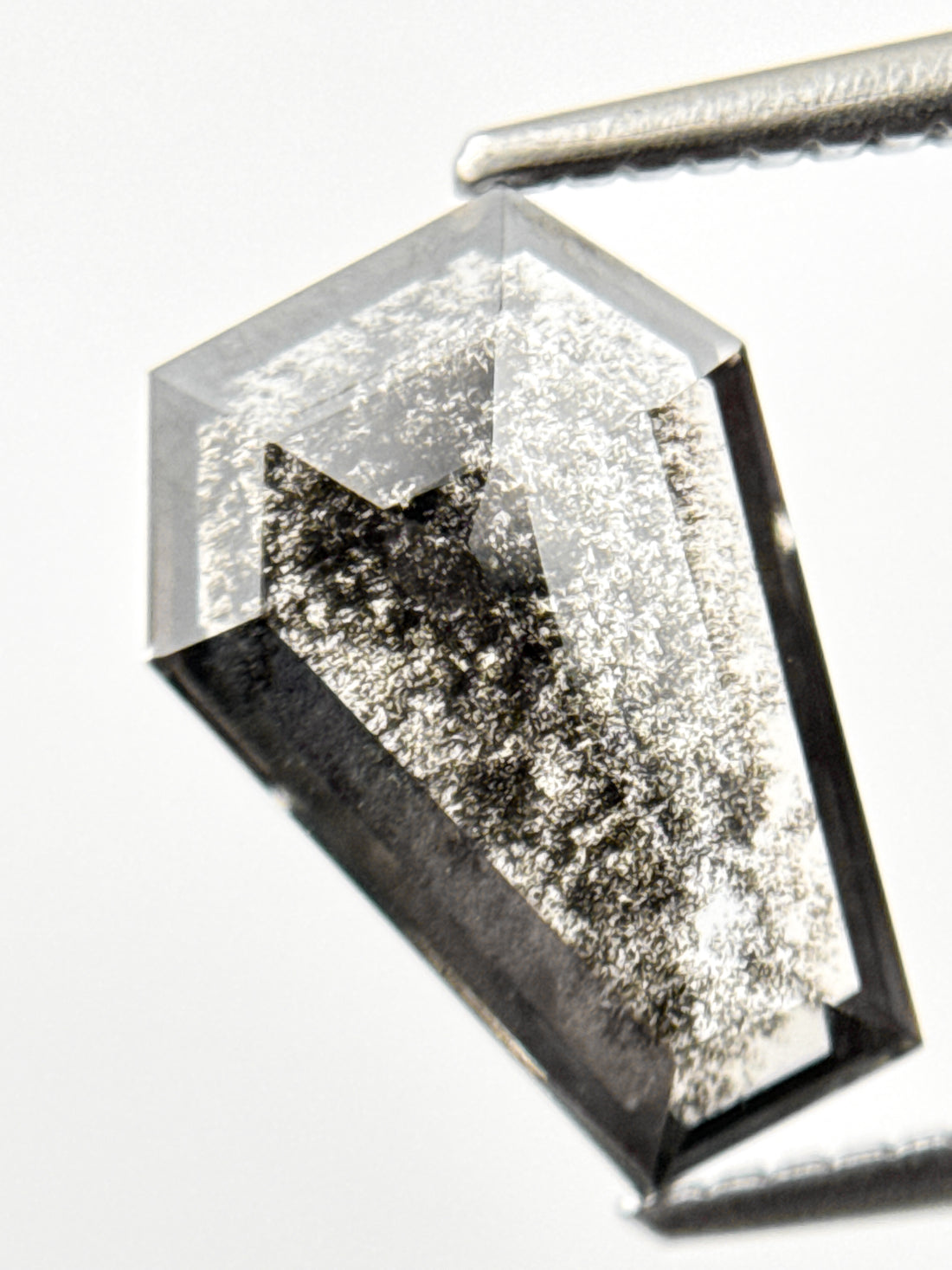 2.84 Ct Coffin Rose Cut Grey Natural Antique Diamond