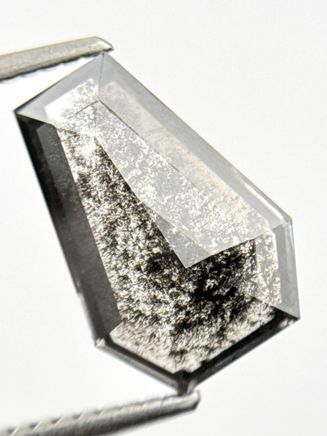 2.84 Ct Coffin Rose Cut Grey Natural Antique Diamond