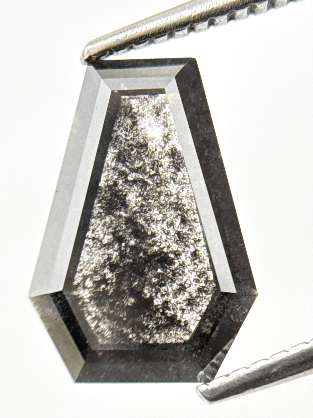 2.84 Ct Coffin Rose Cut Grey Natural Antique Diamond