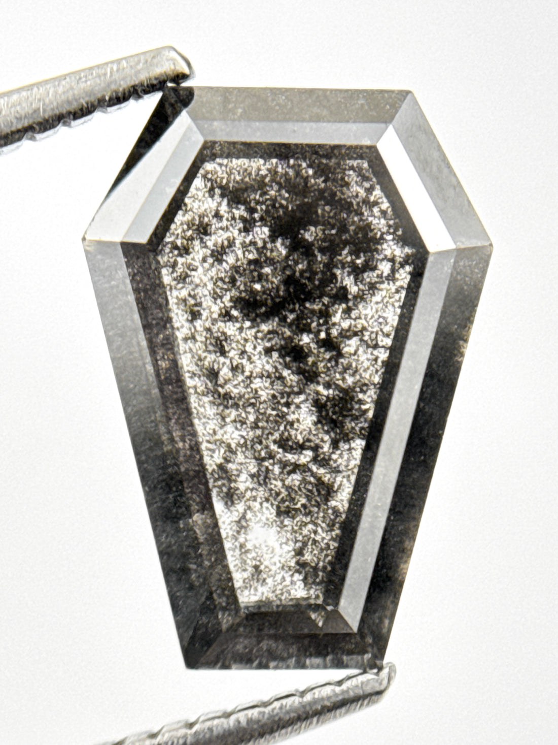 2.84 Ct Coffin Rose Cut Grey Natural Antique Diamond