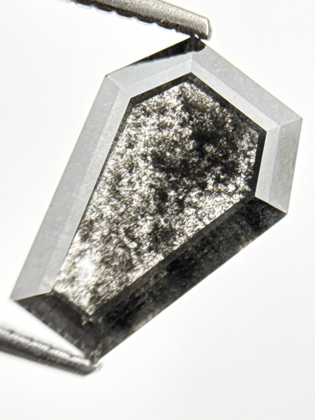 2.84 Ct Coffin Rose Cut Grey Natural Antique Diamond
