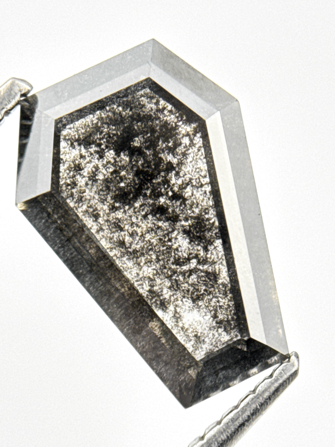 2.84 Ct Coffin Rose Cut Grey Natural Antique Diamond