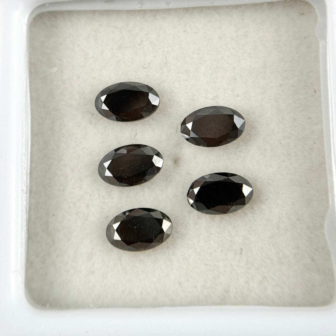 5 X 3 Oval Brilliant Cut Black Natural Fancy Diamond Loose
