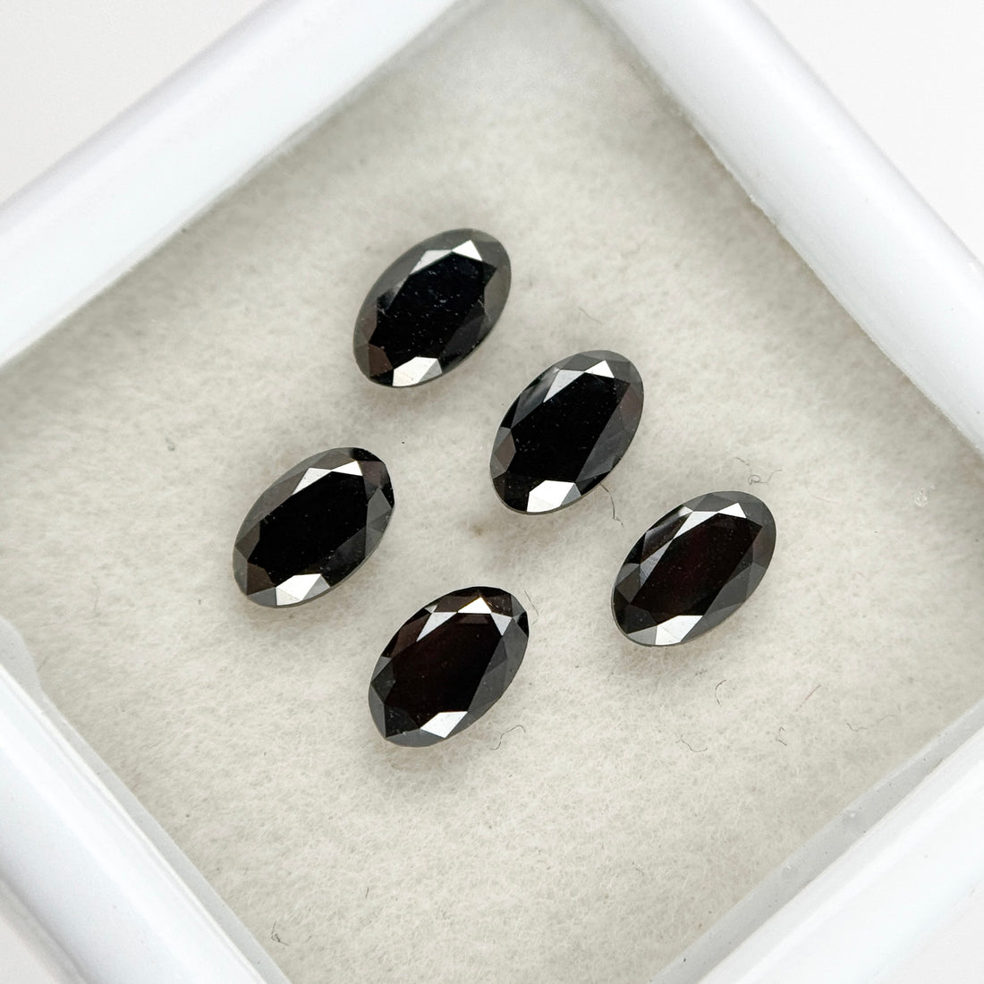5 X 3 Oval Brilliant Cut Black Natural Fancy Diamond Loose