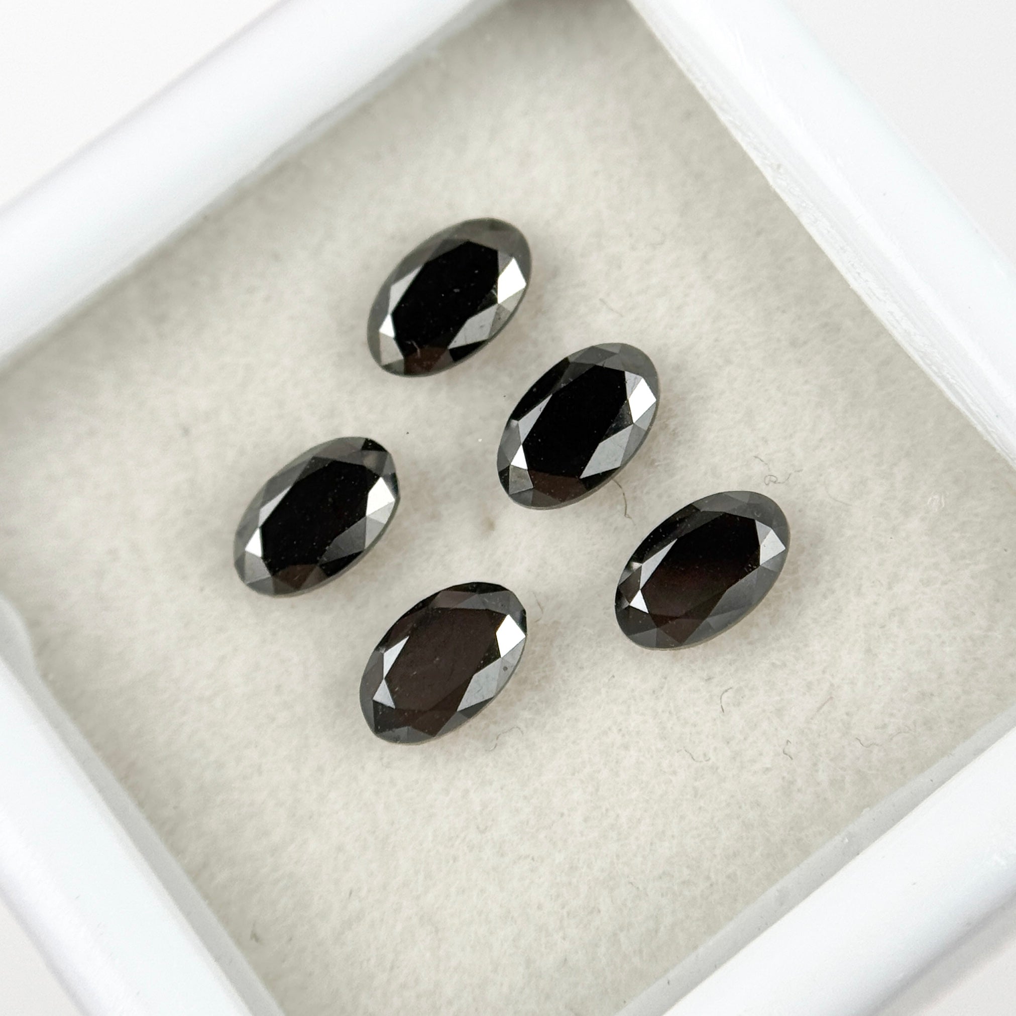 5 X 3 Oval Brilliant Cut Black Natural Fancy Diamond Loose