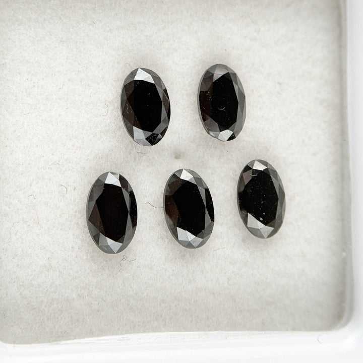 6 X 4 MM Oval Brilliant Cut Black Natural Fancy Diamond Loose