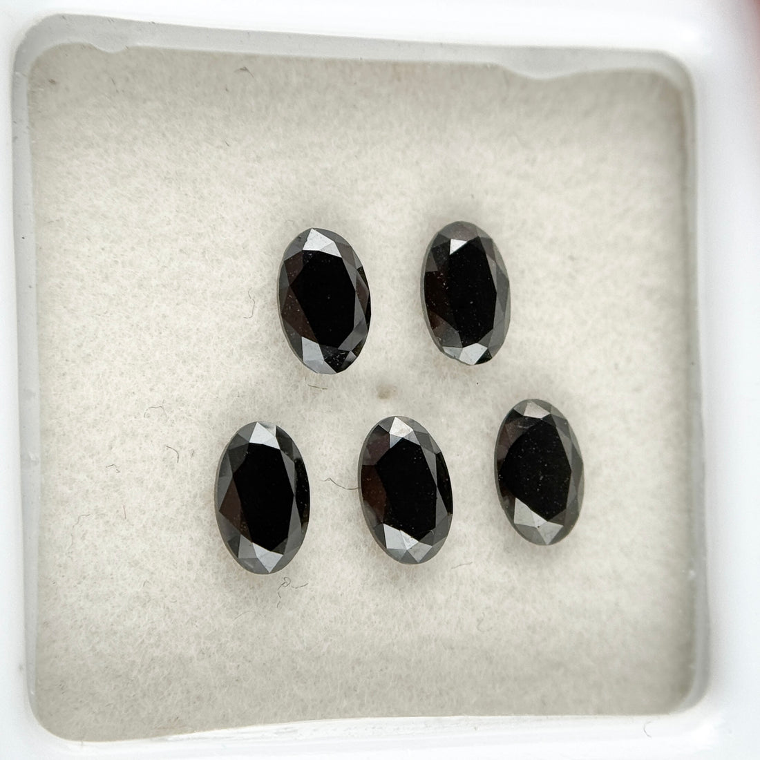 5 X 3 Oval Brilliant Cut Black Natural Fancy Diamond Loose