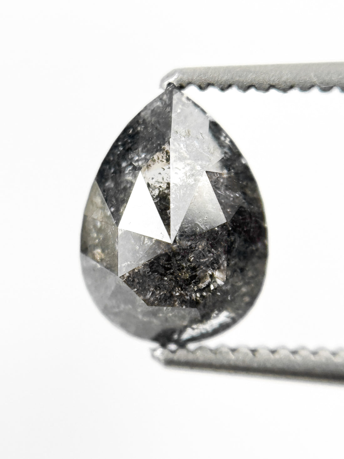 1.49 Ct Pear Rose Cut Grey Natural Loose Diamond