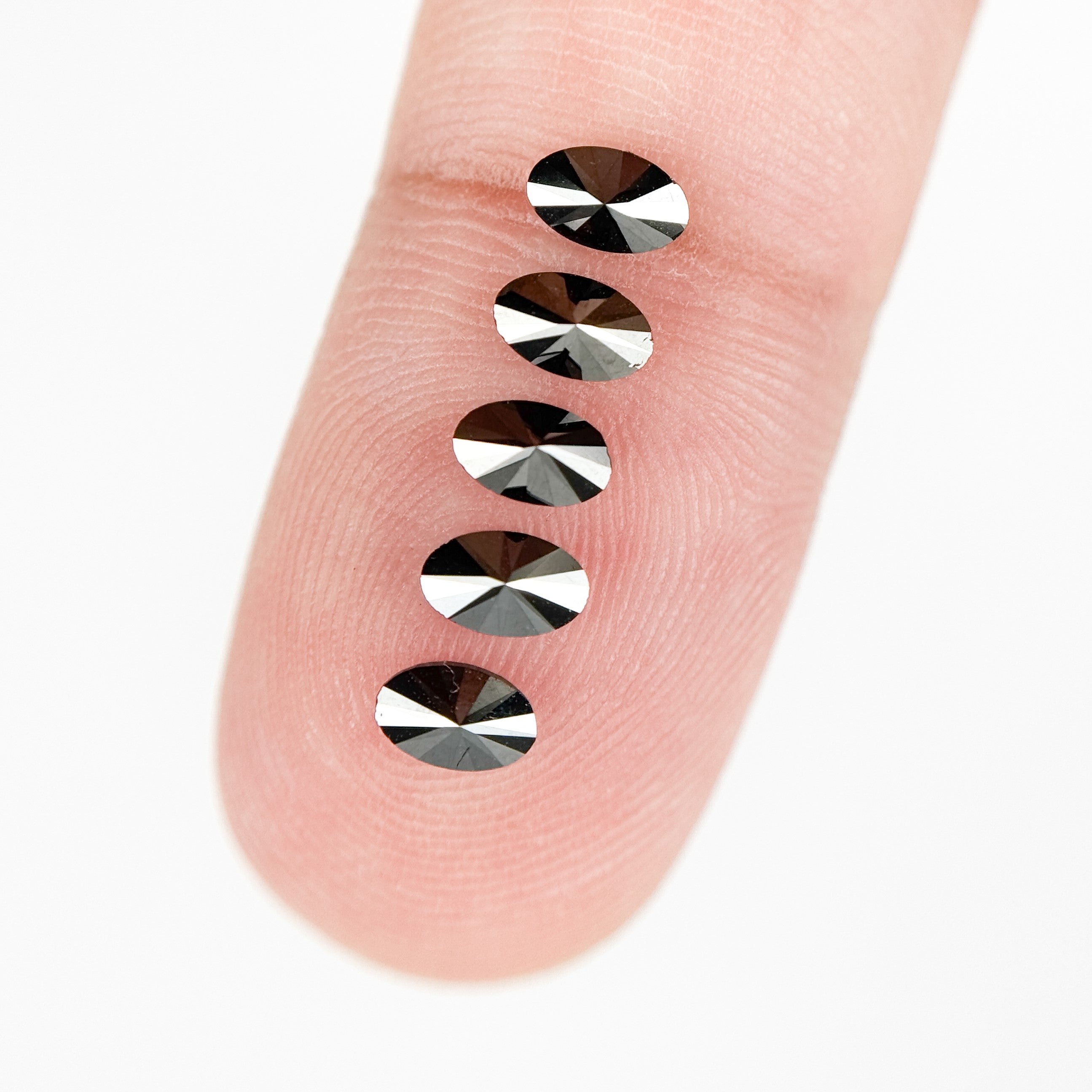 5 X 3 Oval Brilliant Cut Black Natural Fancy Diamond Loose
