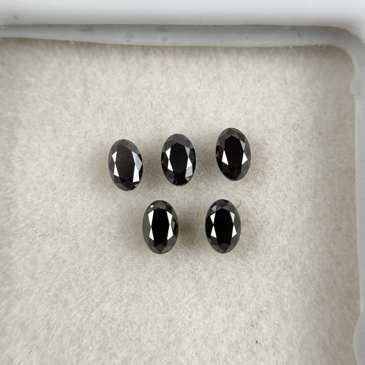 3 X 2 MM Oval Rose Cut Black Natural Fancy Diamond
