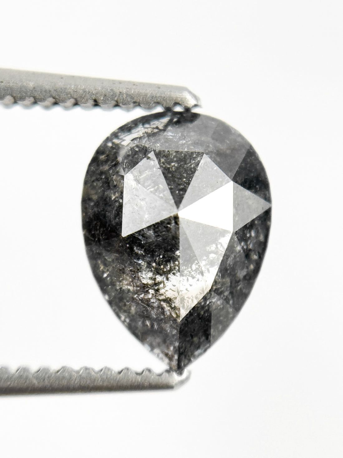 1.49 Ct Pear Rose Cut Grey Natural Loose Diamond