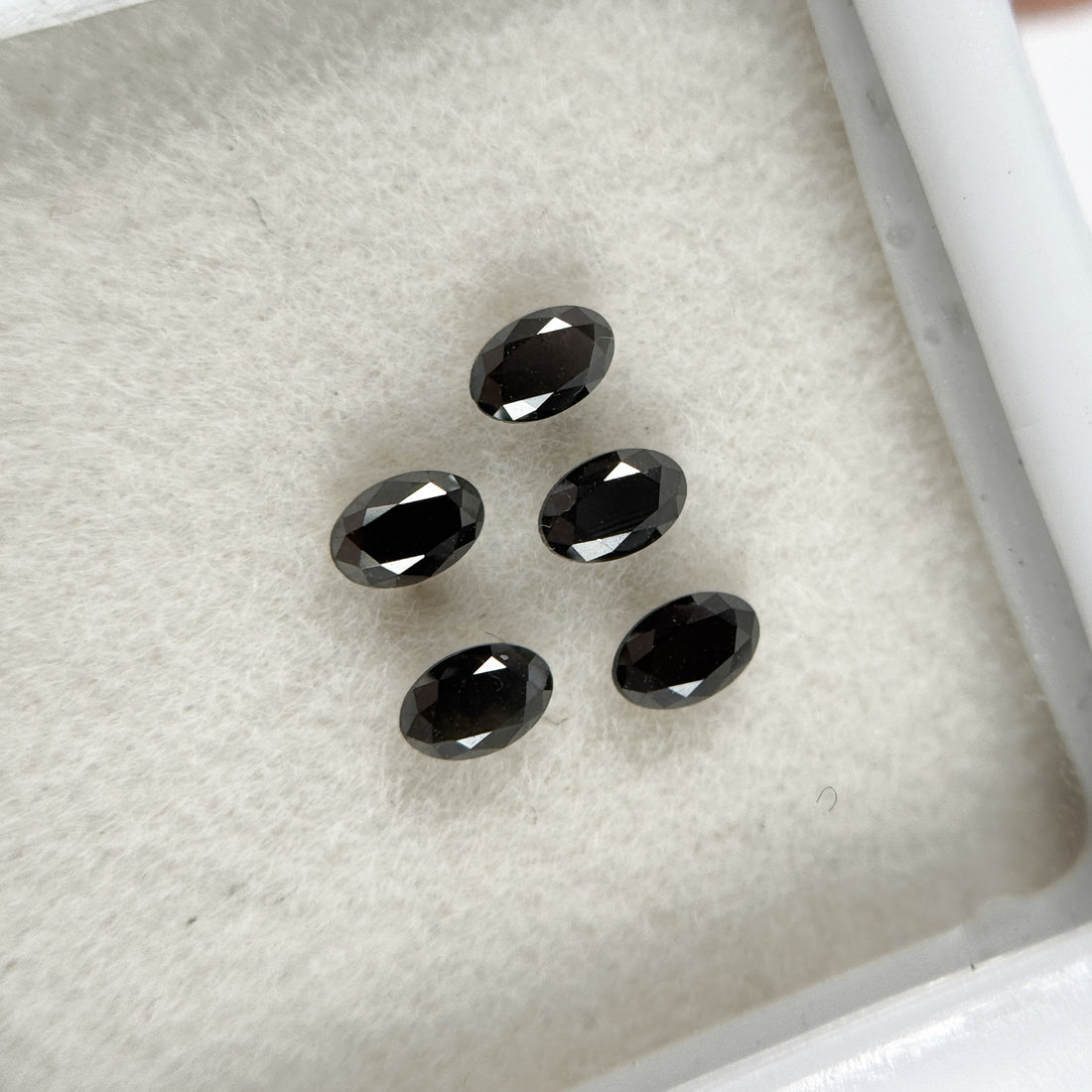 3 X 2 MM Oval Rose Cut Black Natural Fancy Diamond