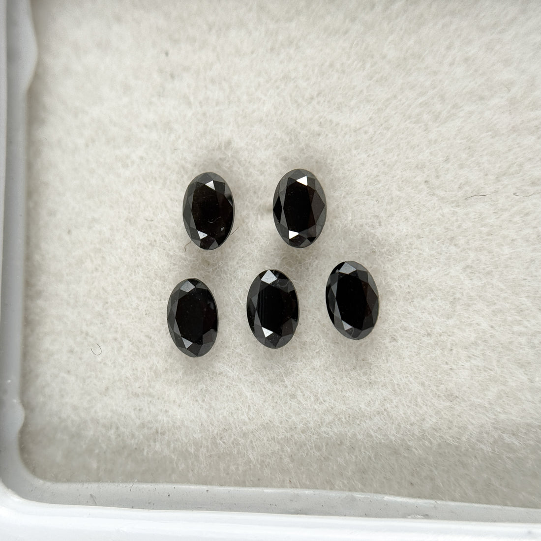 4 MM Oval Rose Cut Black Natural Fancy Diamond Loose