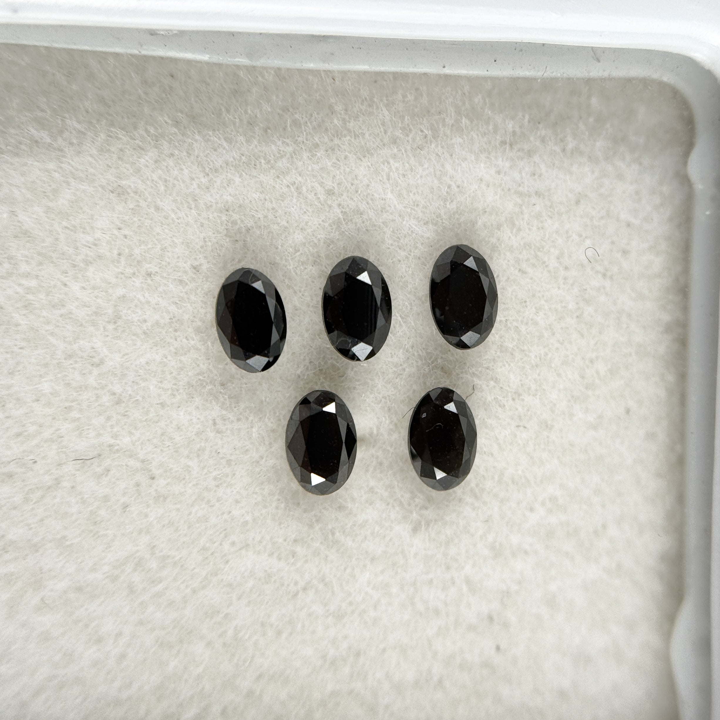 3 X 2 MM Oval Rose Cut Black Natural Fancy Diamond