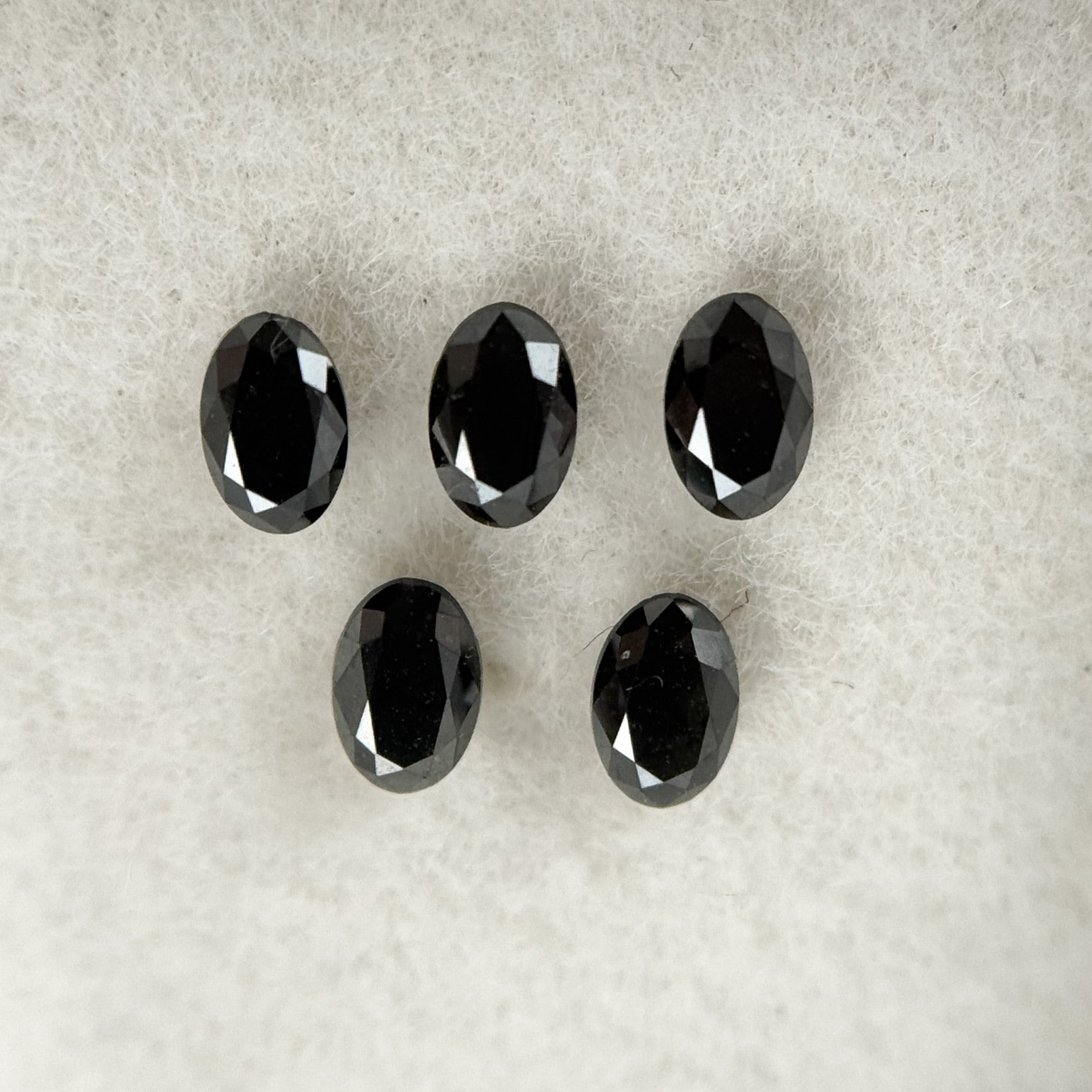 3 X 2 MM Oval Rose Cut Black Natural Fancy Diamond