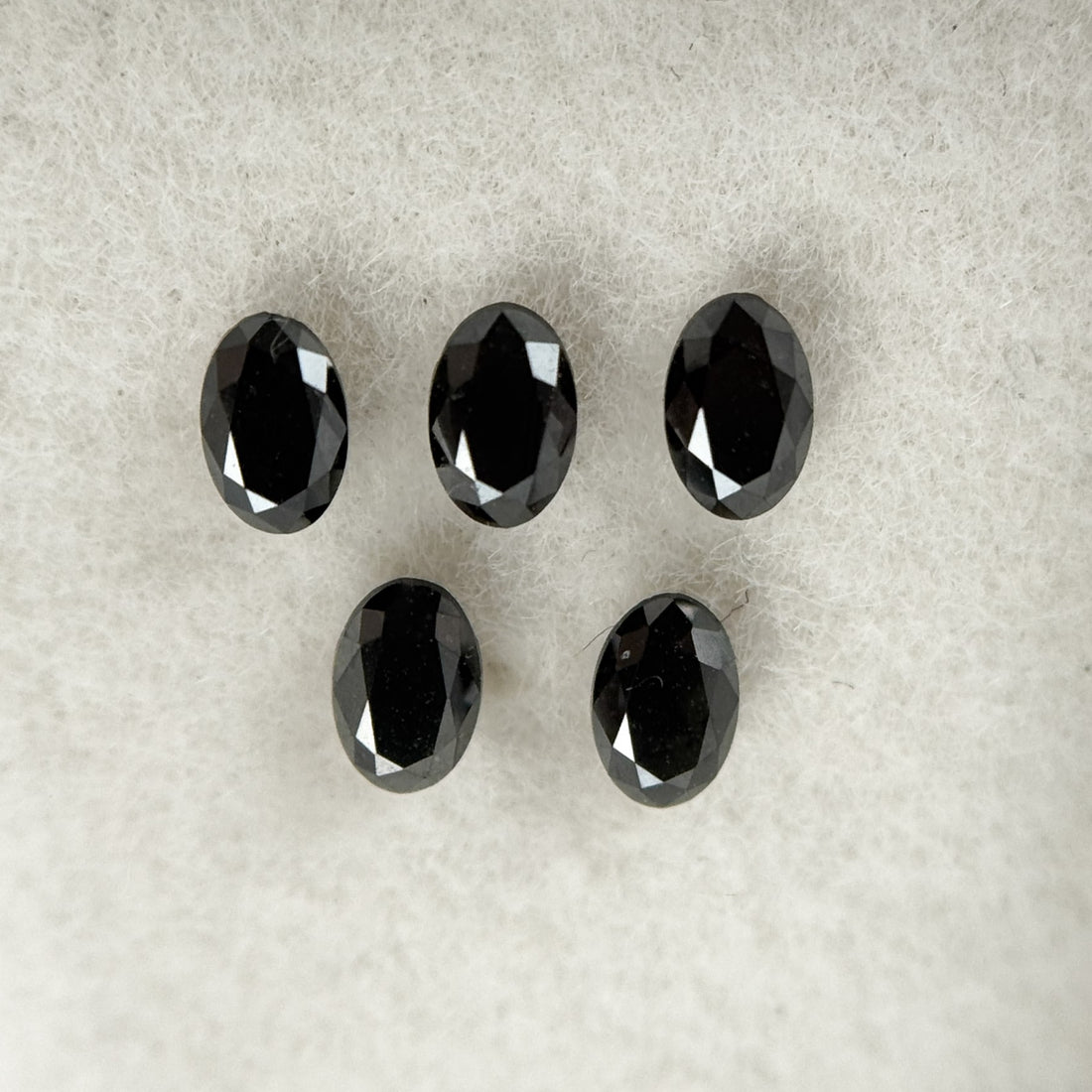 3 X 2 MM Oval Rose Cut Black Natural Fancy Diamond
