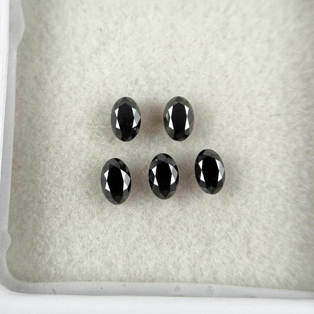 3 X 2 MM Oval Rose Cut Black Natural Fancy Diamond