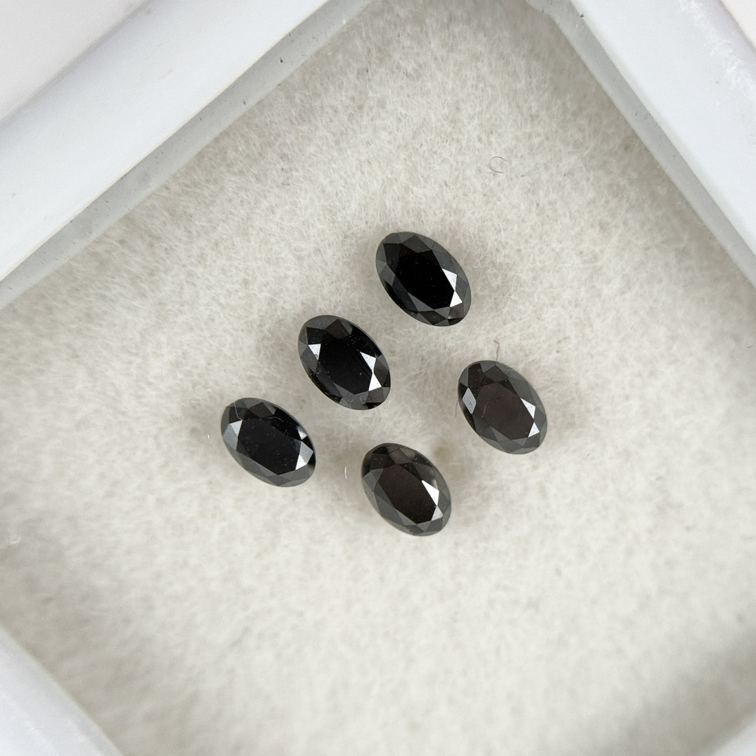 3 X 2 MM Oval Rose Cut Black Natural Fancy Diamond